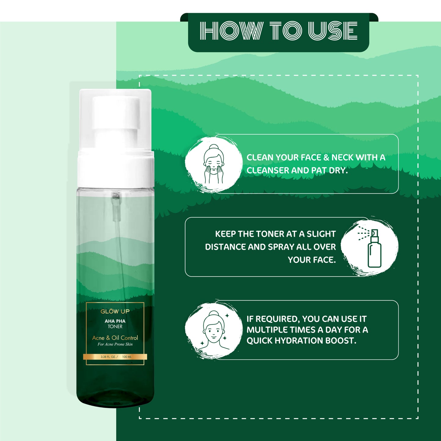 How to use - AHA PHA Toner