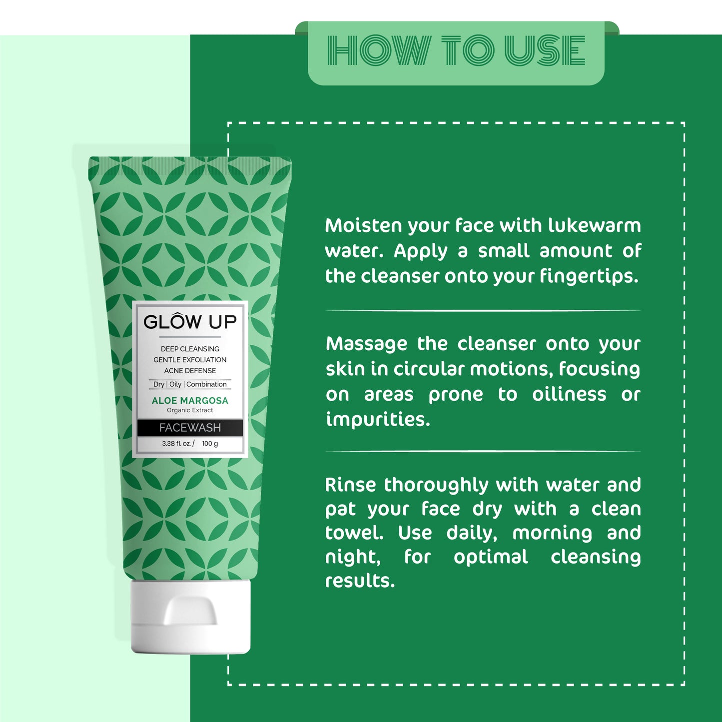 How to use - Aloe Margosa Neem Facewash