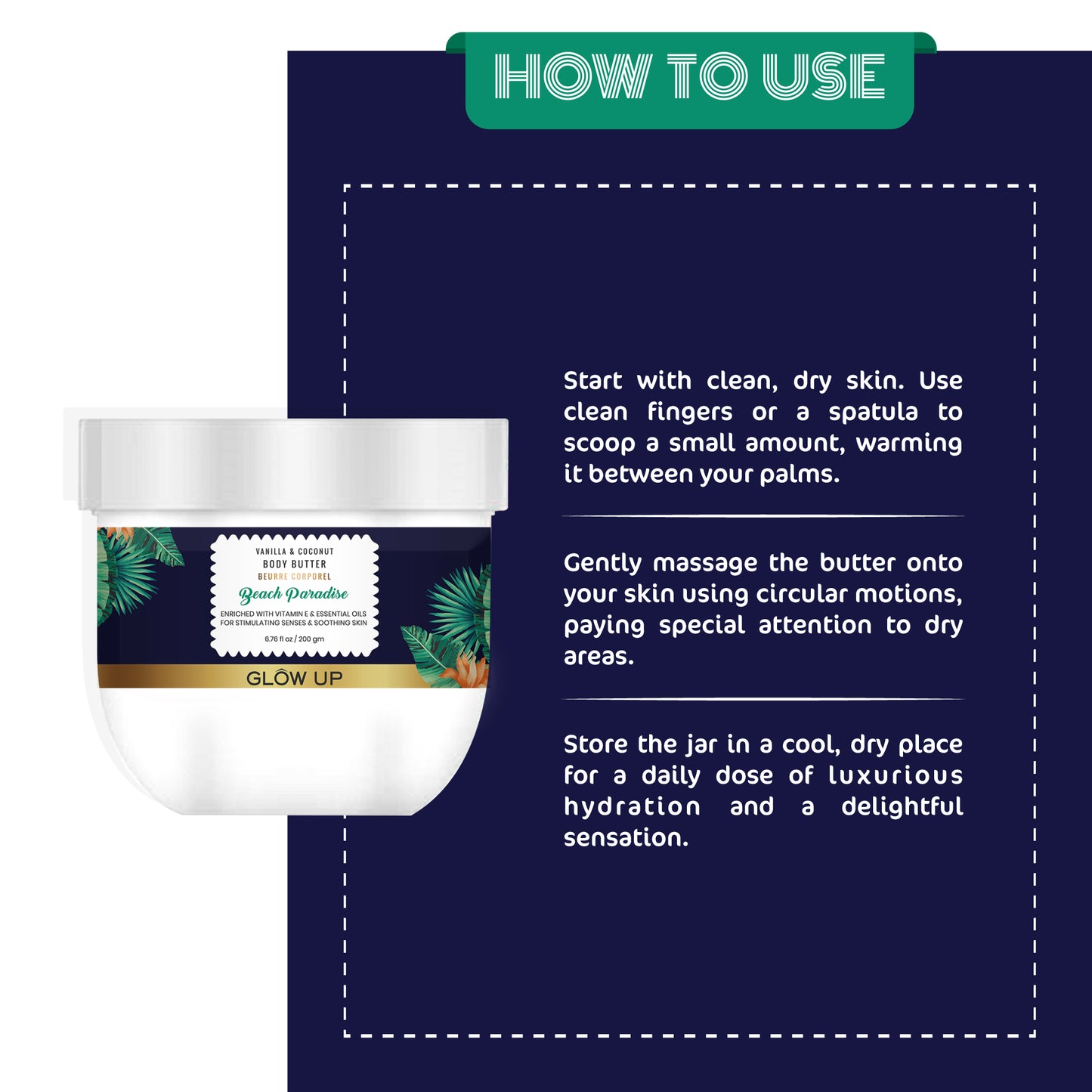 How to use - Beach Paradise Body Butter