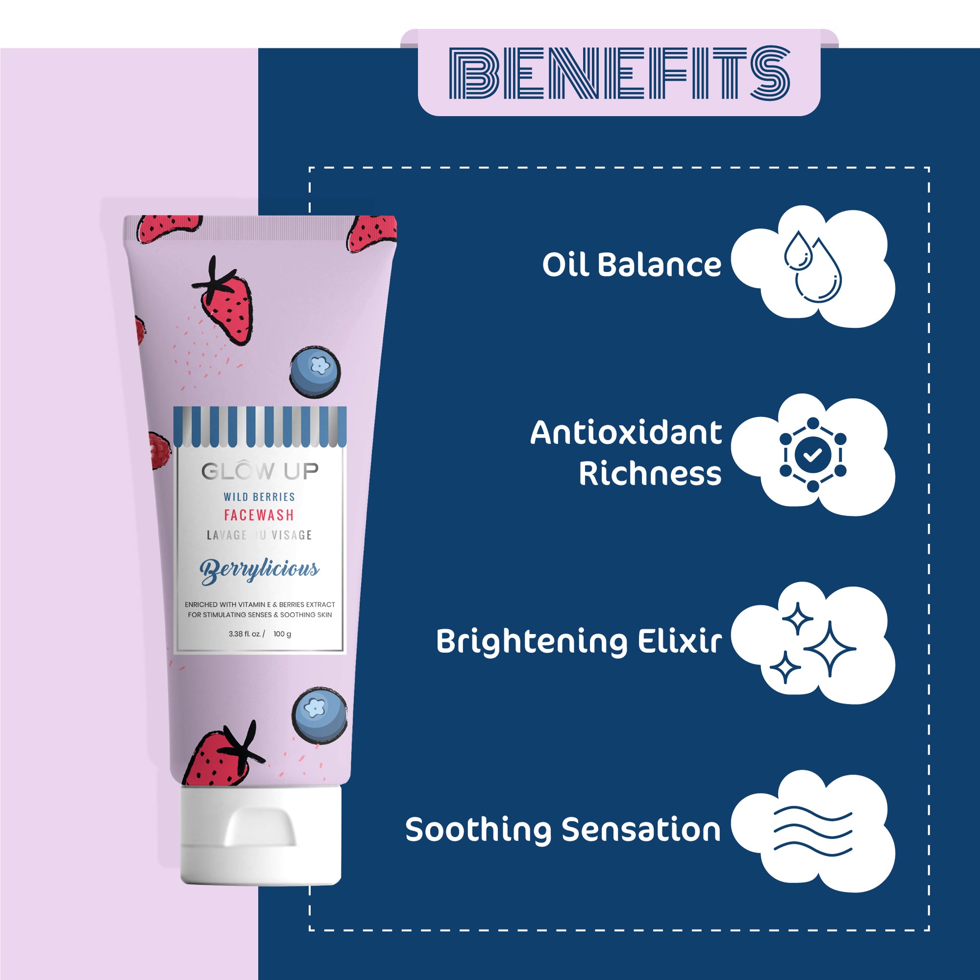 Benefits - Glow Up Berrylicious Facewash 