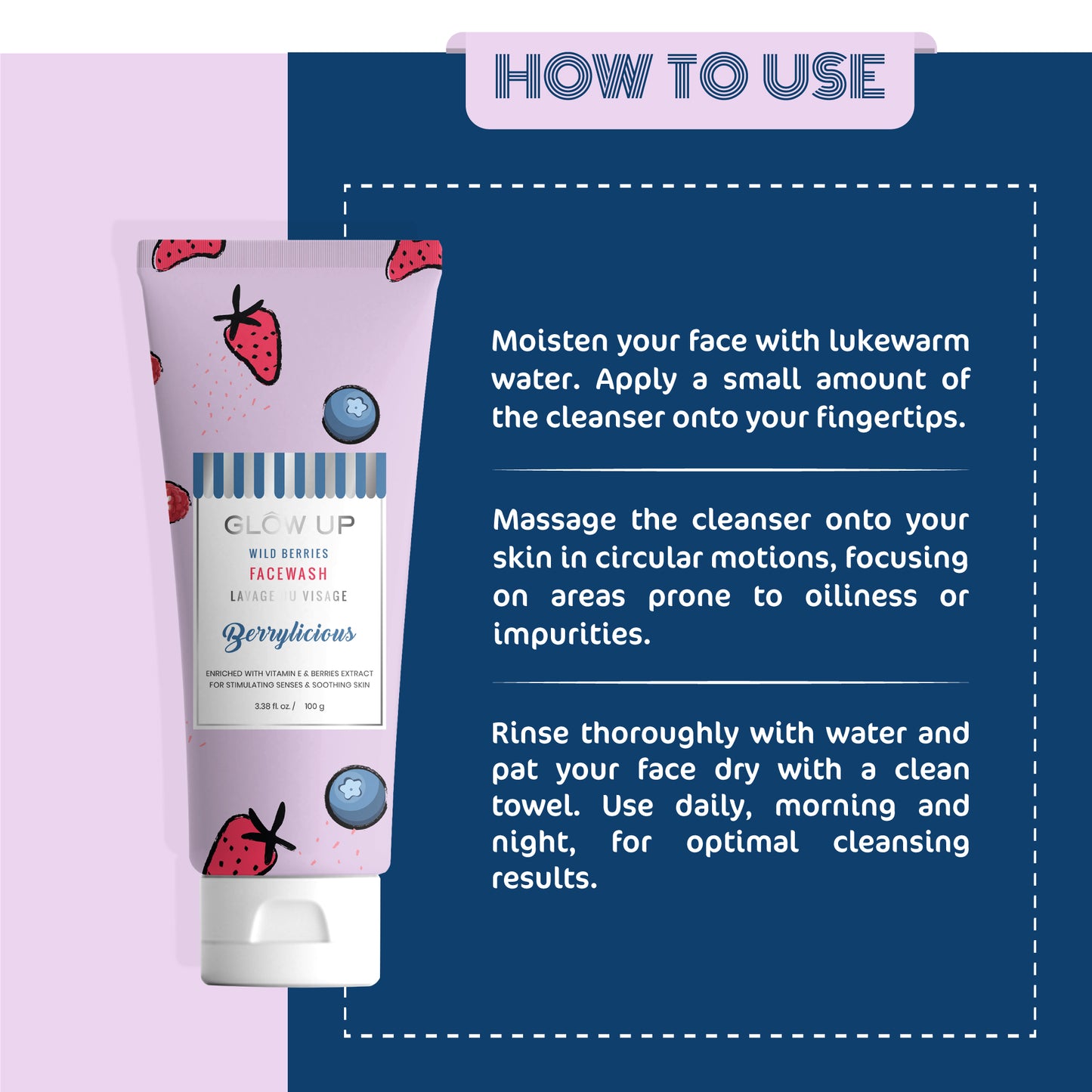 How To Use - Berrylicious facewash