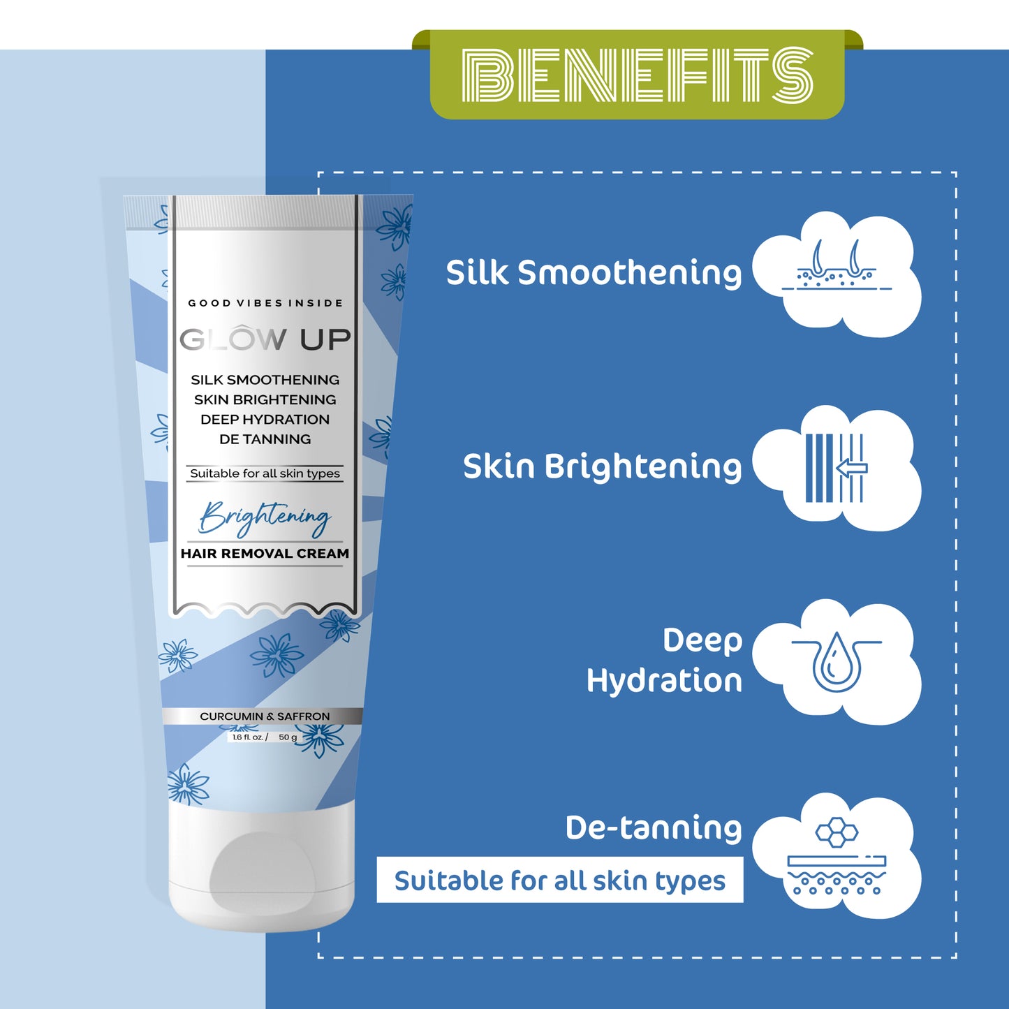 Benefits - Brightening hair removal cream