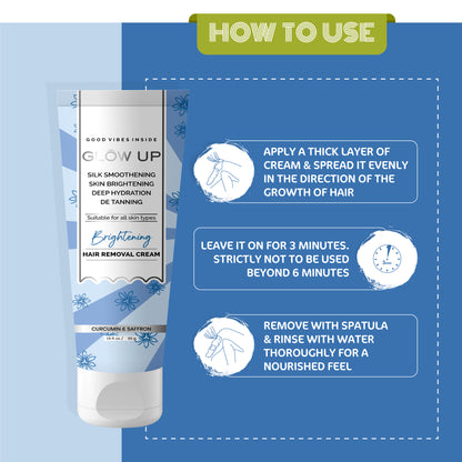 How to use - Brightening Hair removal cream