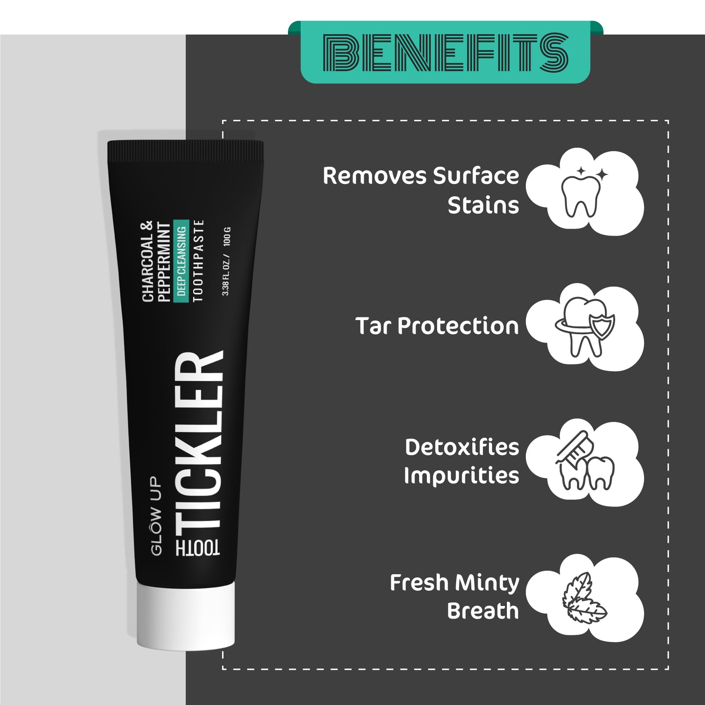 CHARCOAL TOOTH TICKLER TOOTHPASTE - 100g