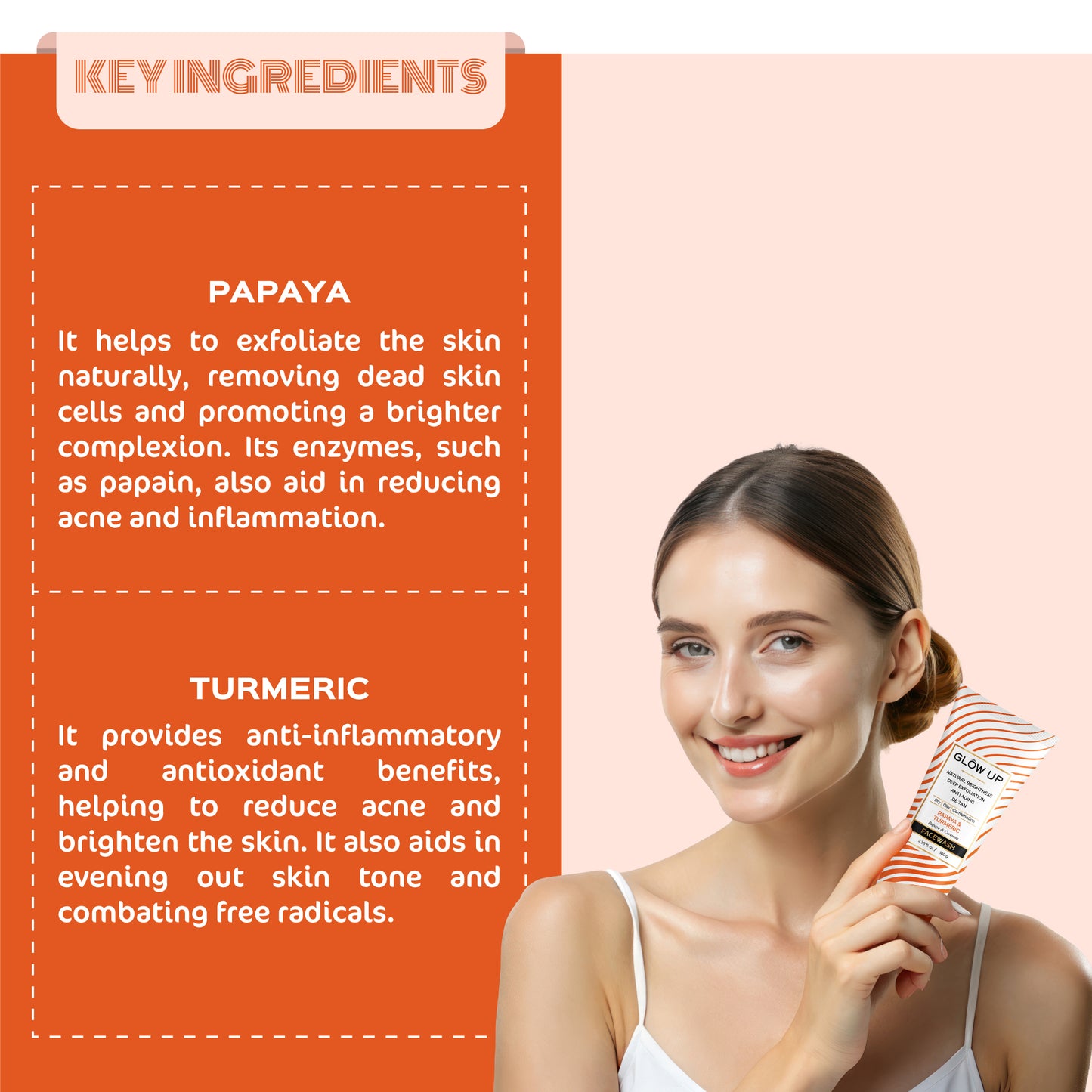 Key Ingredients - Papaya & Turmeric Facewash