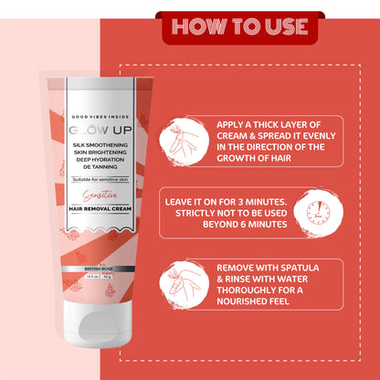 how to use - sensitive hair removal cream