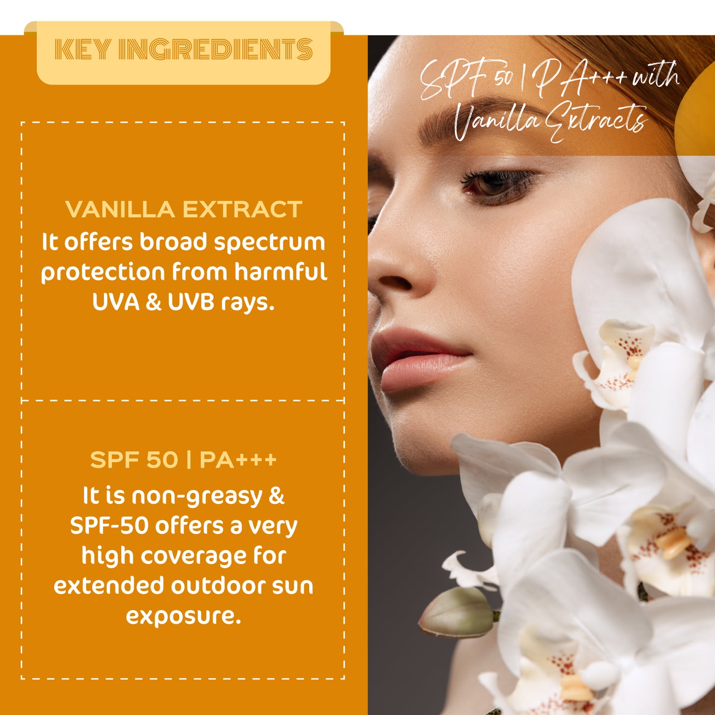 key ingredients - SPF 50 | PA +++