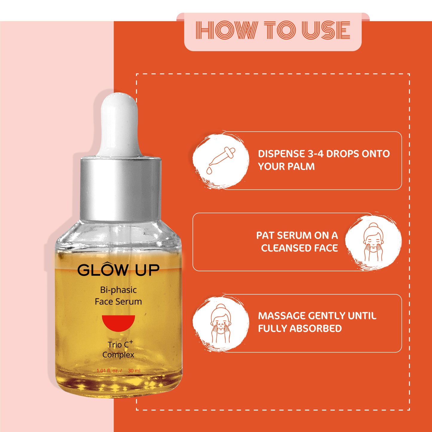 How to use - Bi-phasic face serum