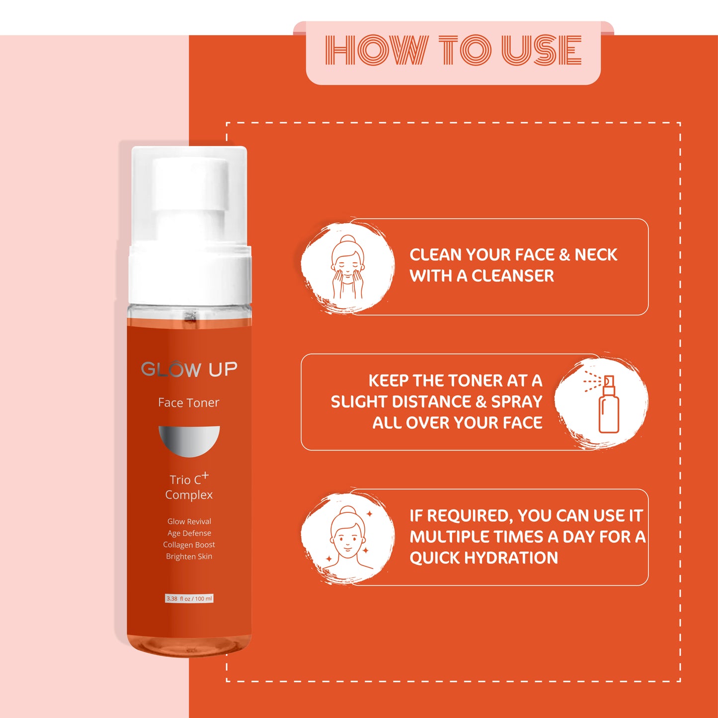 How to use - Glow up - Face Toner